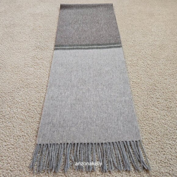 NWOT Wool Scarf Grey Premium Quality - Picture 8 of 11